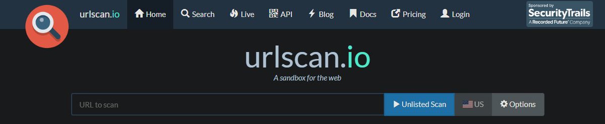 ⚠️URLScan⚠️is a powerful scanner technology that allows IT security and risk management professionals to analyze and understand the potential risks associated with a particular URL. Link in sub-post.

#CTI #Darknet #DarkWebInformer #Cybercrime #Cybersecurity #Cyberattack #OSINT