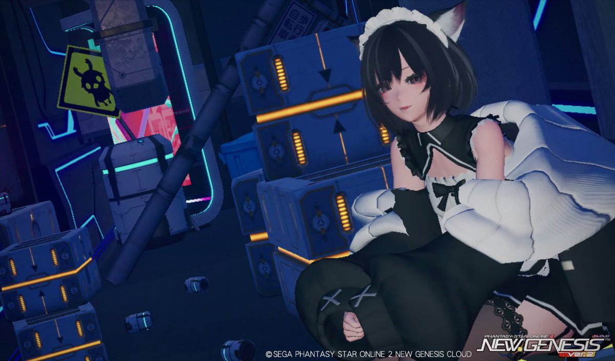 #PSO2NGS 
#PSO2NSG_SS 
#メンテの日じゃないけどssを貼る
路地裏で休憩〜