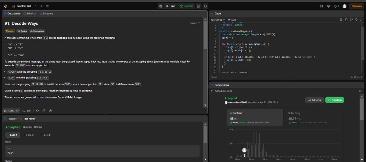 AnandKrMishra7's tweet photo. Day 25 of #120daysofcode is underway! Today, I successfully tackled 1 coding challenges, marking the auspicious beginning of our coding odyssey filled with determination and pride.
#codejourney, #25day, #keepcoding, #120daysofcode, #javascript, #dailycoding https://t.co/0ZrJnWJr6i