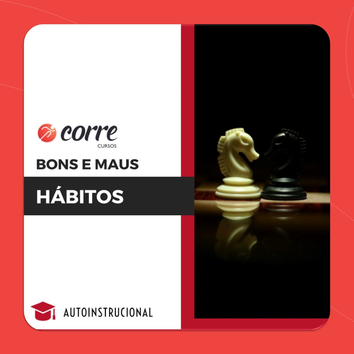 🌟 Desenvolva uma Cultura Organizacional mais saudável com o Curso Online 'Bons e Maus Hábitos'. 📱

Acesse: correcursos.com.br

📢 Saiba mais sobre nossas modalidades corporativas e veja qual a melhor para sua empresa.

#correcursos #cursos #cursosonline #elearning #ead #rh