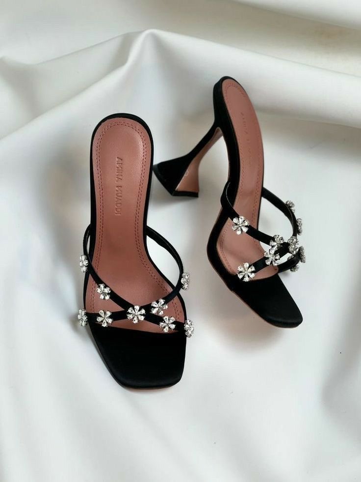 amina muaddi flowers heels