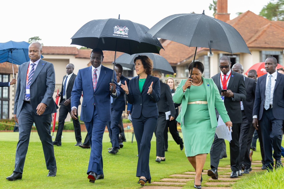 President William Ruto and United States Secretary of Commerce Gina Raimondo attend the AmCham (American Chamber) Business Summit at Windsor Hotel, Nairobi