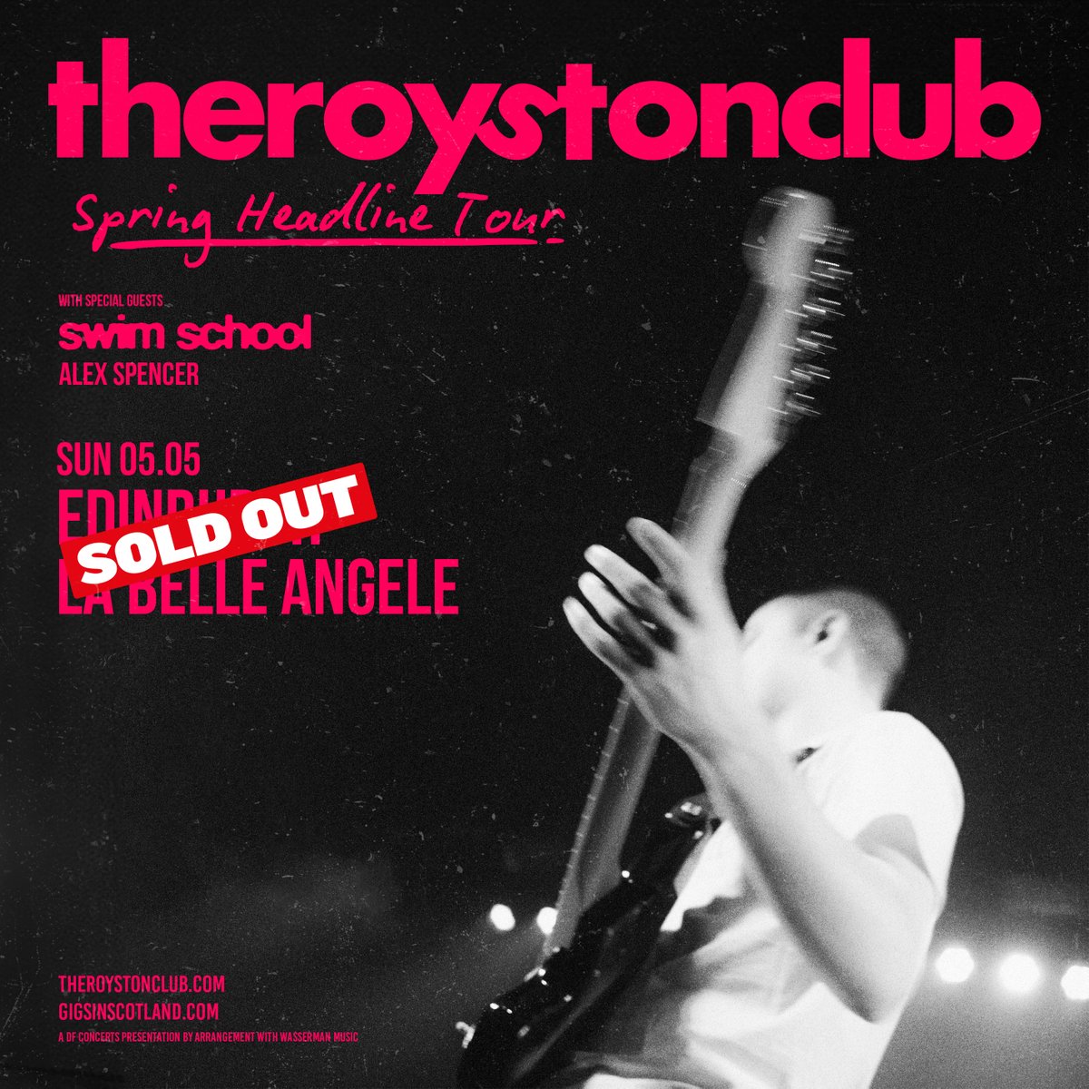SUPPORT ADDED » @weareswimschool + @alexspencerUK will now be supporting @TheRoystonClub at the SOLD OUT @welovelabelle show on 5th May ⚡️ MORE INFO ⇾ gigss.co/trc