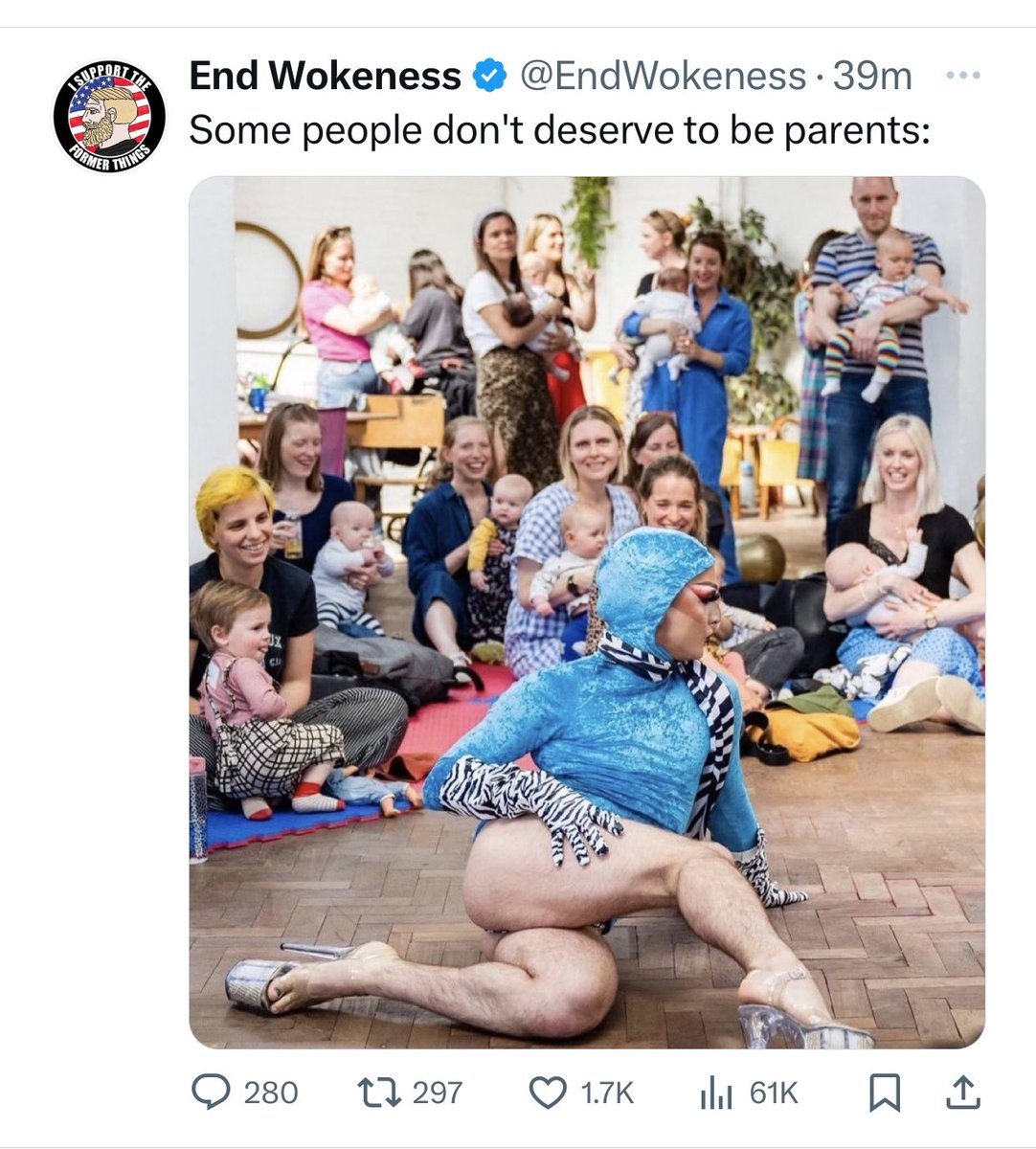 It’s not dads doing this crap. Sisters, get control of your virtue-signaling toxic empathy inclinations and safeguard your kids already. Sex clowns aren’t for children. You’re a walking lottery ticket for the #repealthe19th idiots.