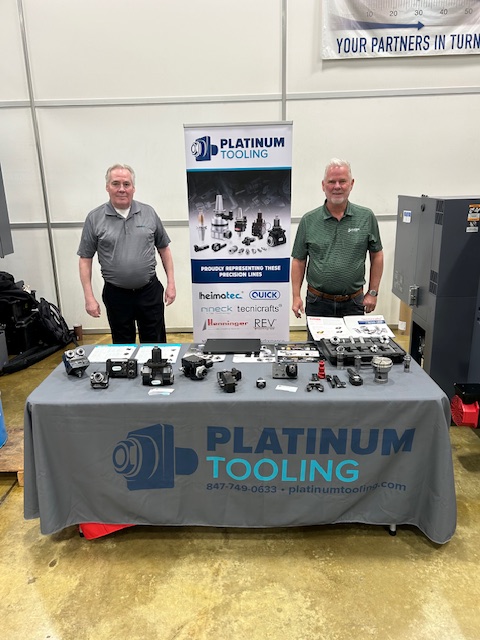 Second day of the L. G. Evans #OpenHouse at
@MCC_CNC.  Preben is joined by our Illinois #salesrep, Chris Lancette, of Midmarket Sales.  Stop by and see us! #livedemo #lunchandlearn #machining #machinetools #mfg