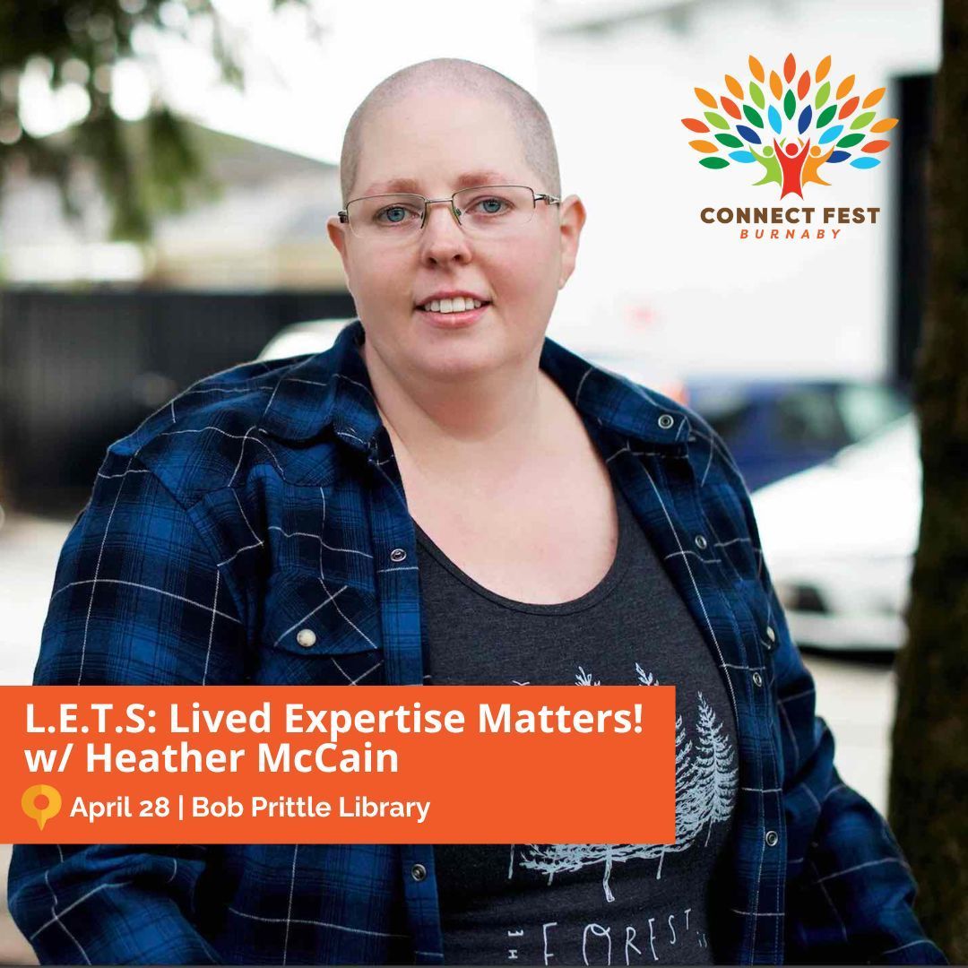 Check out this ConnectFest Burnaby Featured Event! Lived Expertise Matters! Hosted by ConnectFest and Heather McCain, Executive Director of Live Educate Transform Society. Join them for a workshop that is beneficial to those who work in public facing positions.