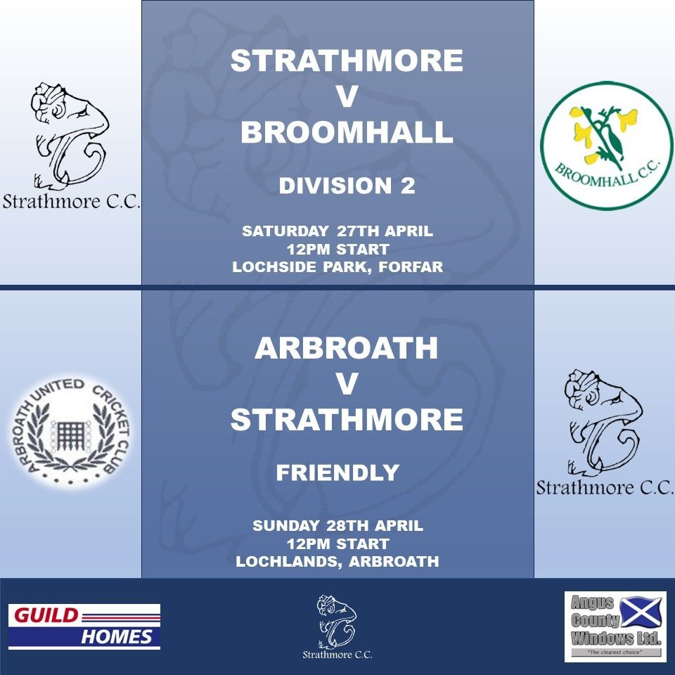 🗣️| A week later than planned, matches are set to get underway this weekend with Broomhall visiting Lochside on Saturday before a Strathmore XI head to Lochlands on Sunday.