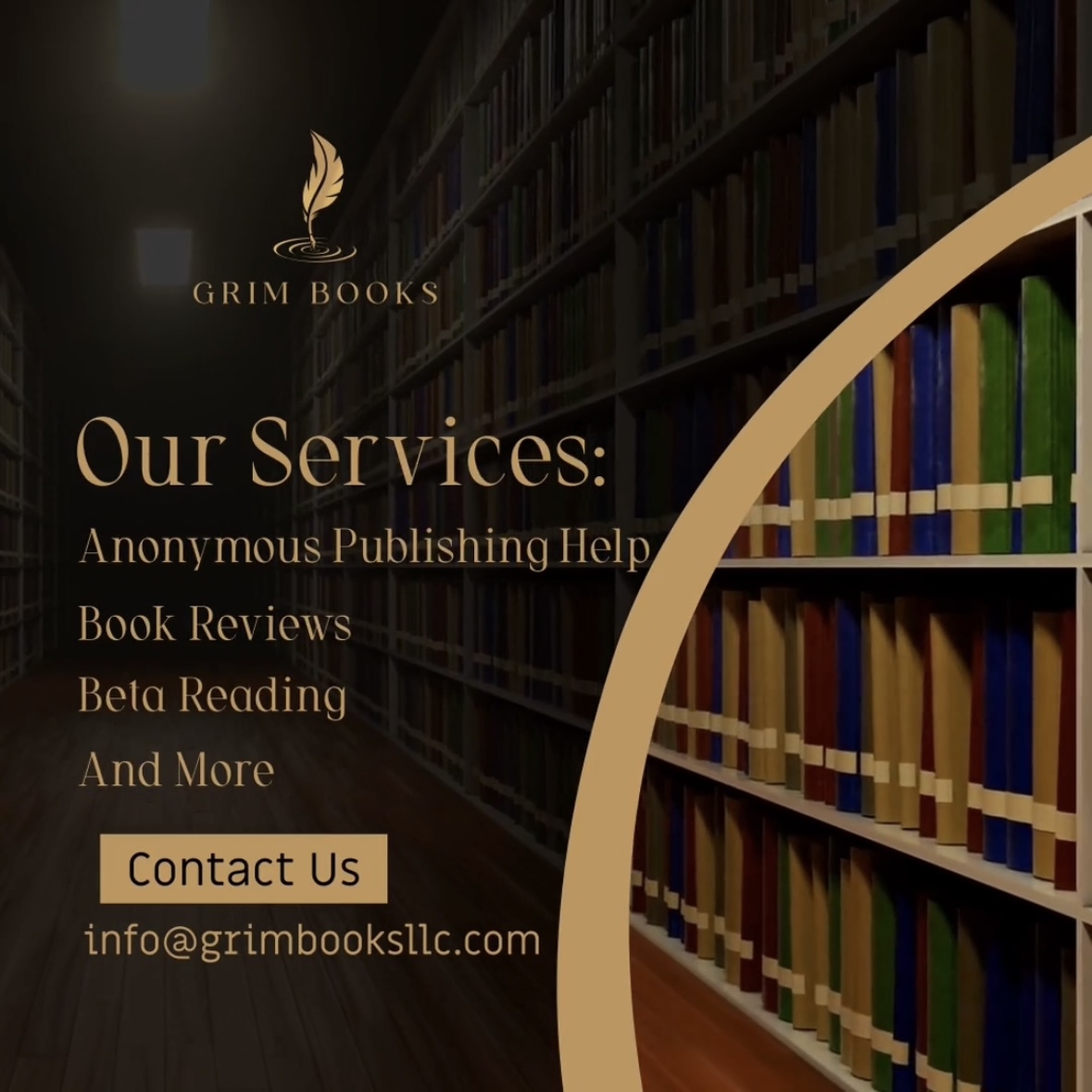 Get unbiased reviews for your masterpiece without burning a hole in your pocket – Grim Books LLC has you covered. 

#bookpublishing #anonymouspublishing #betareading #writingcommunity #authors #writers #bookreviews #indieauthors