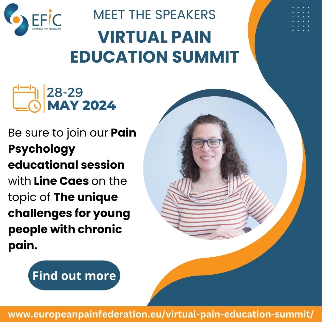 📣Delighted to announce @LineCaes as a speaker at the EFIC Virtual Pain Summit! This exclusive event is only for #EFICAcademy members. Dive in here: brnw.ch/21wJbe5