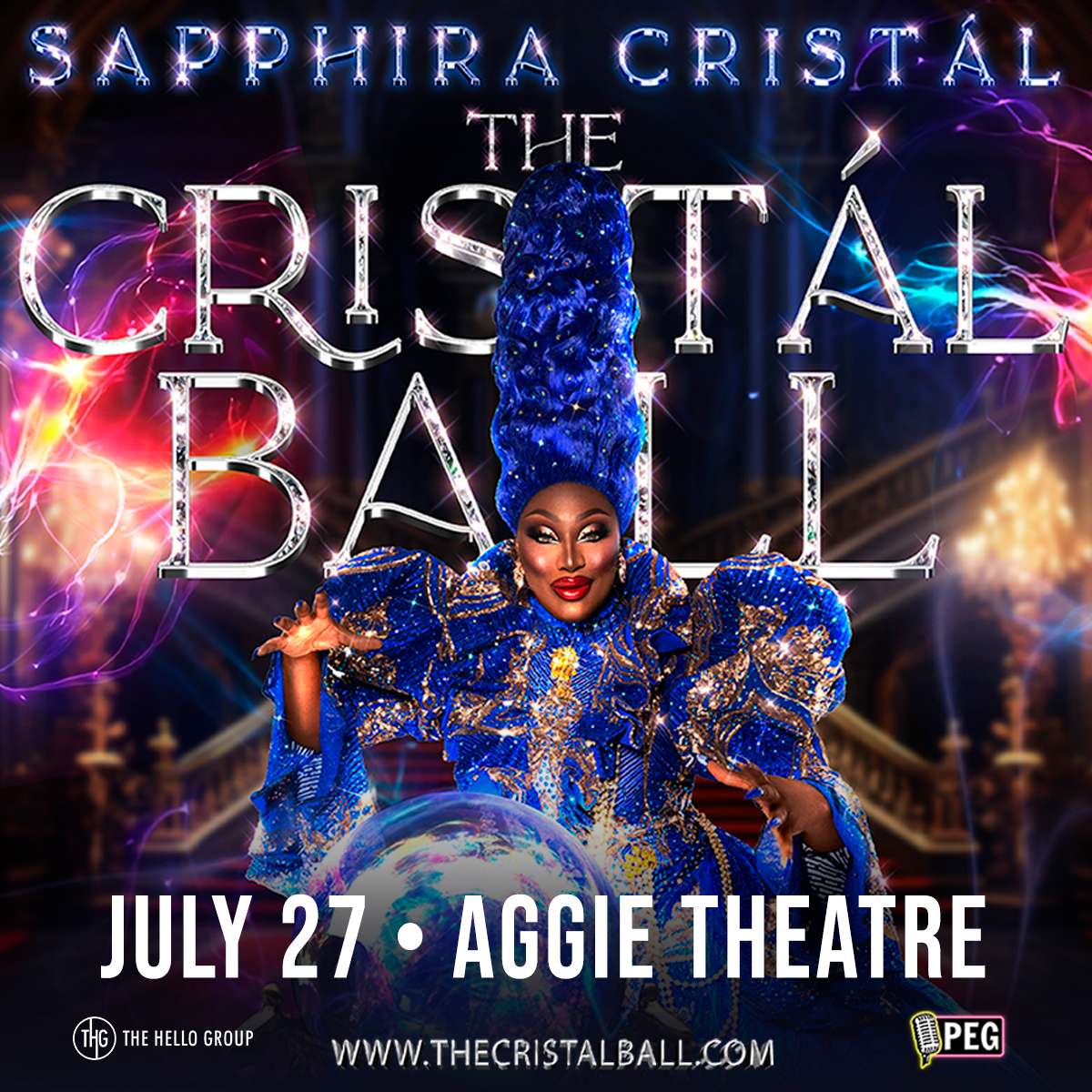 ON SALE NOW!

@sapphiracristal - The Cristál Ball Tour 2024 at the @Aggie_Theatre on July 27th!

Tickets and info: bit.ly/4aIaWKT

#sapphiracristal #thecristalballtour #cristalball