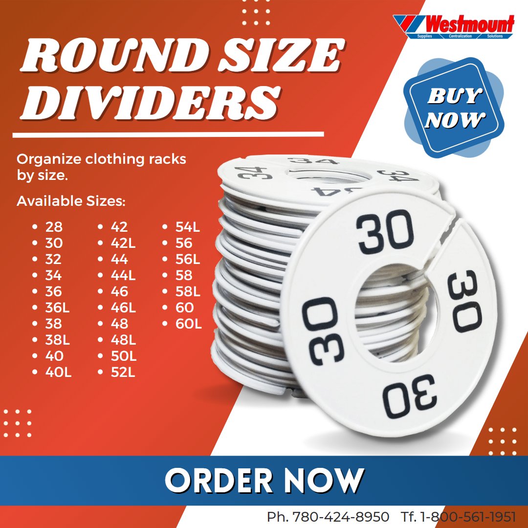 wsfixtures_'s tweet photo. Our round-size rack dividers have bold, black text on a white background for easy identification and reading.

Made from High-quality primary PVC particles, non-toxic, durable, and features elasticity.

#clothing #retail #YEG⁠ #dividers #clothingdividers #racking #racks https://t.co/CmI8OL5LfV