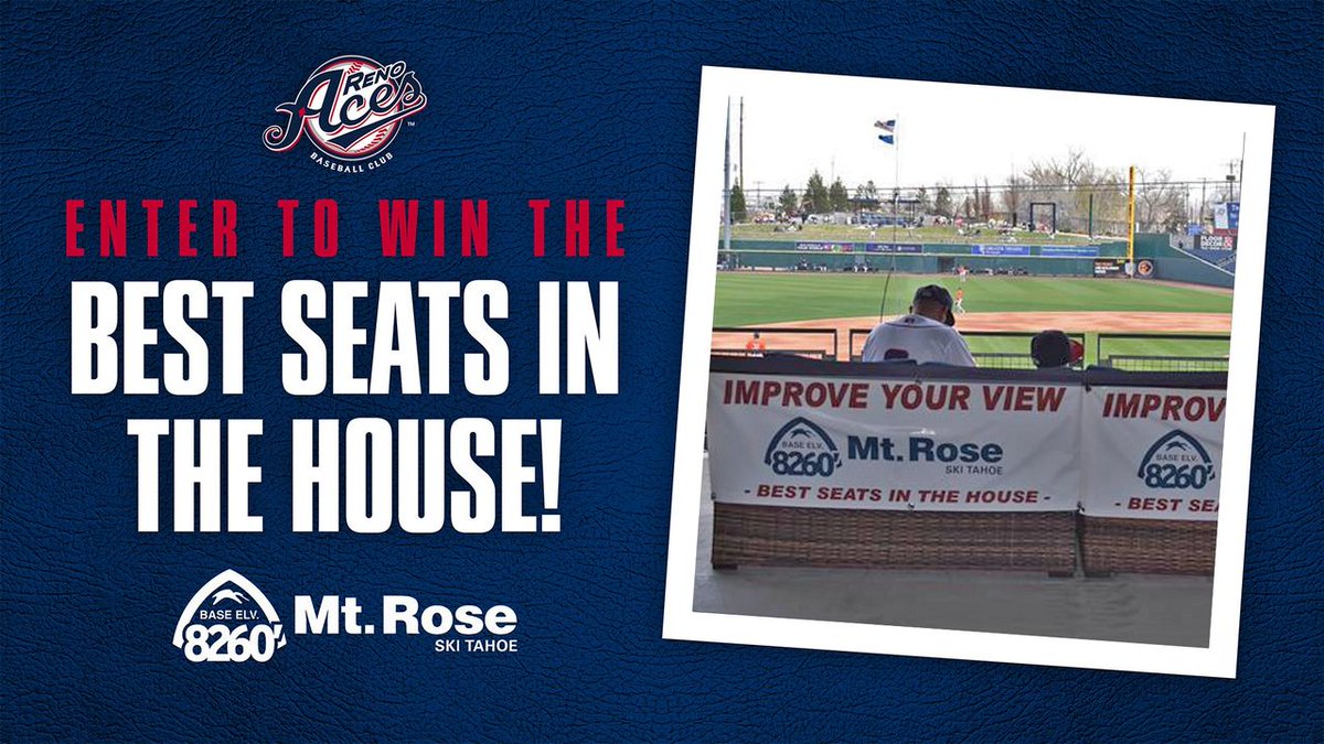 ⛷️ Best Seats In The House ⛷️ Want to experience the game from the best seats in the house? Enter for a chance to spend a game at the top of section 104 in a chair lift couch! Winners will be selected for every home game this season! Enter to win ⬇️ milb.com/reno/fans/win#…