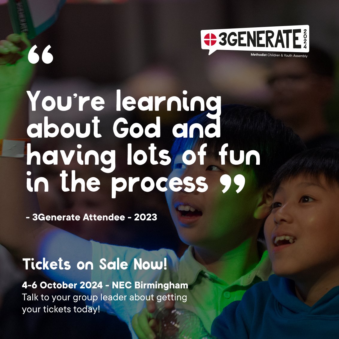 Prepare to explore faith, gather together and have fun at 3 Generate 2024 🙌 🎟️Tickets on sale now at 3Generate.org.uk Is God nudging you to get involved as a volunteer? Learn more about joining the delivery team at methodist.org.uk/for-churches/m…