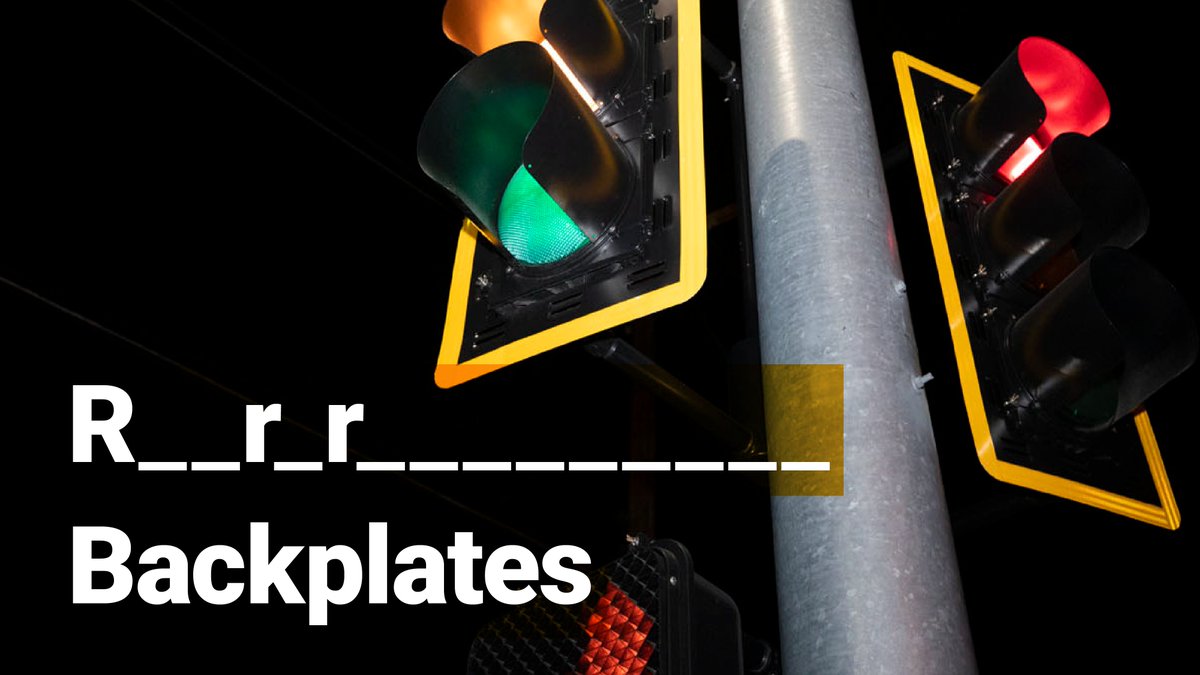 FILL IN THE BLANK These yellow traffic signal backplates are used to improve visibility, especially for drivers who are older or color vision deficient.