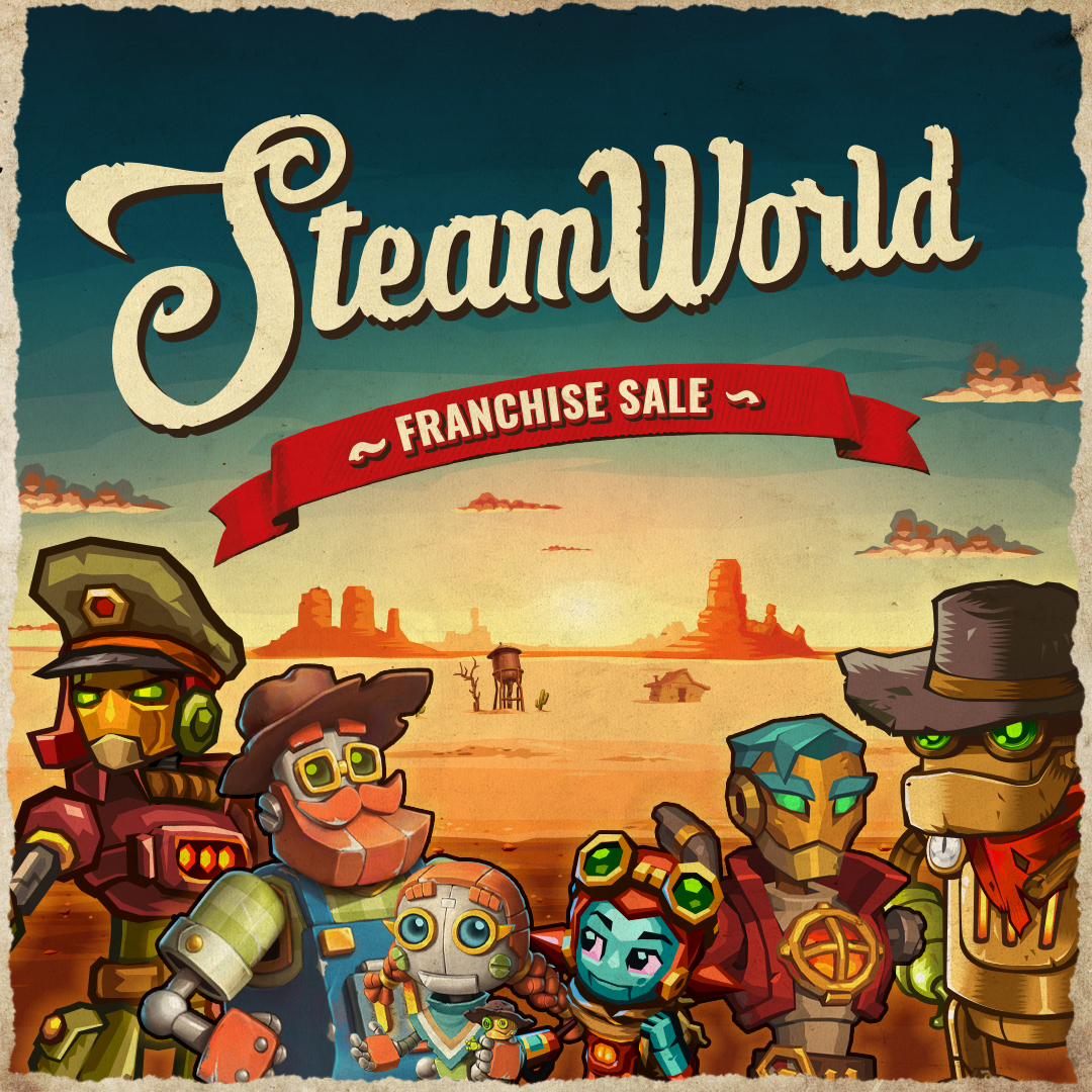 Calling all Steambots! 🤖 Get ready to explore, dig & strategize your way through charming adventures, when you take advantage of deep discounts in the SteamWorld Franchise Sale. Complete your collection now with the SteamWorld Complete bundle! bit.ly/4aQTfsK