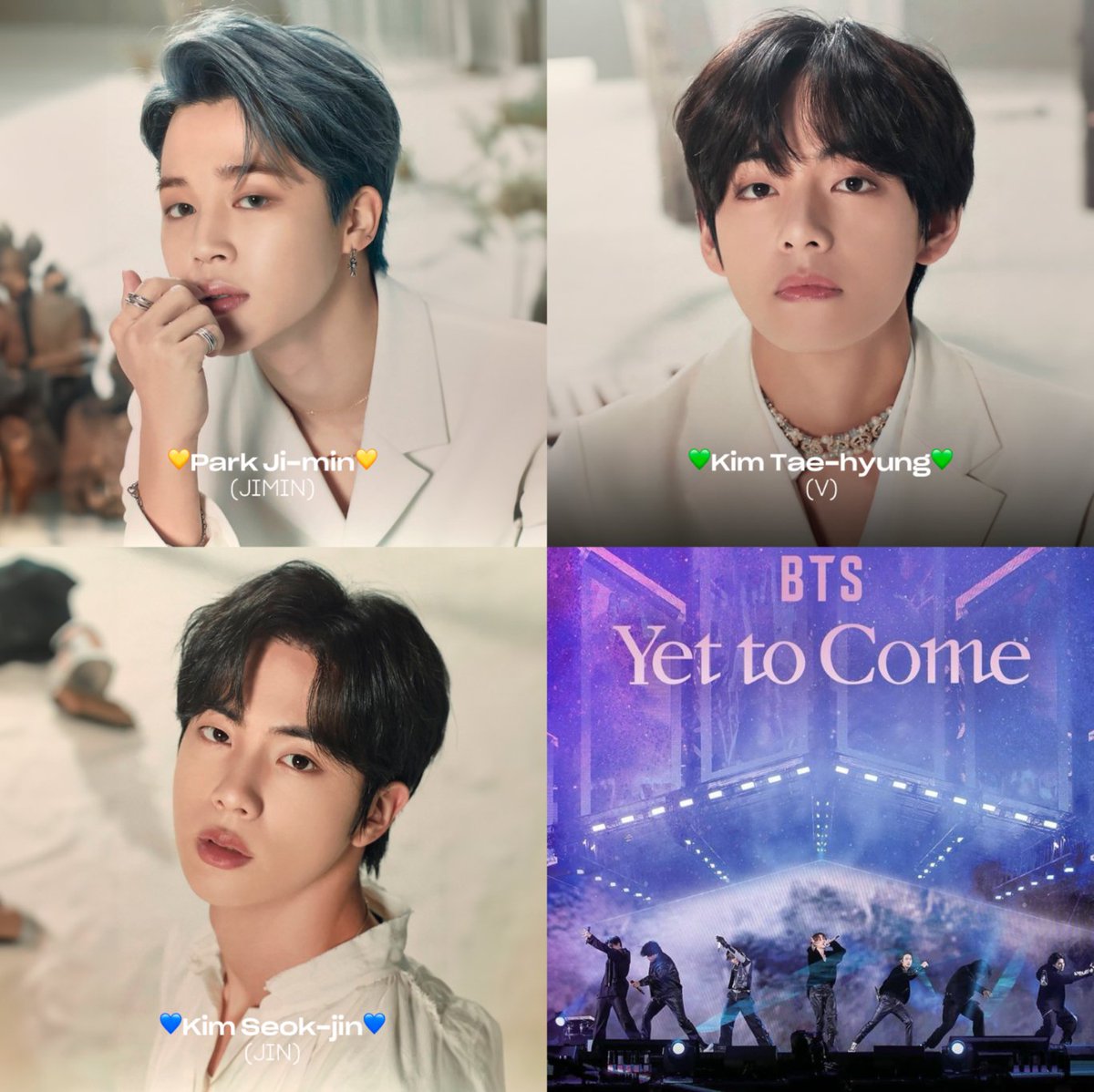 PrimeVideoLat's tweet photo. NAMJOON "RM" 🫰🏼💜 
J-Hope 🫰🏼💜 
Jungkook 🫰🏼💜 
Suga 🫰🏼💜 
Jimin 🫰🏼💜 
V 🫰🏼💜 
Jin 🫰🏼💜 
 
#BTS es insuperable 💙 
 
#BTSYetToCome #MíraloEnPrimeVideo 
 
#BTSJIMIN #BTSARMY https://t.co/ZOrcZEYshR