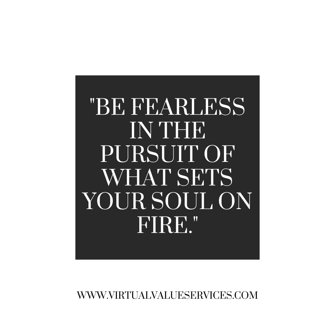 Embrace fearlessness as you pursue what ignites your passion. Let our Virtual Assistant team fuel your journey to success! 🔥 #FearlessPursuit #PassionDriven #VirtualAssistant #BusinessSupport #RemoteWork #Productivity #Entrepreneurship #SmallBusiness #DigitalTransformation