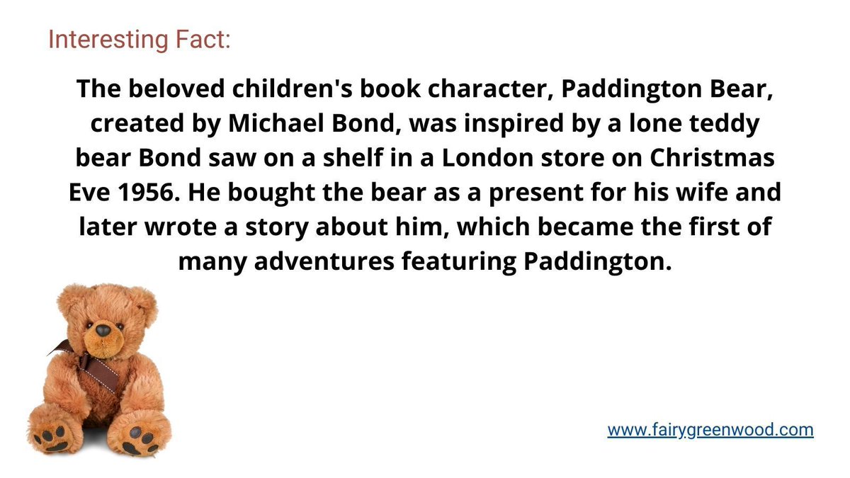 #PaddingtonBear #MichaelBond #ChildrensBooks #LiteraryInspiration #BookTrivia #TeddyBearTales #KidsLit