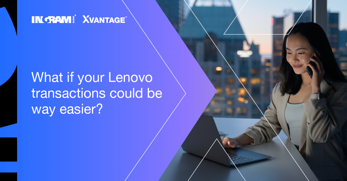 Make it easy on yourself Your Lenovo transactions just got simpler with this new Xvantage™ enhancement. Follow the link to book your demo today: ow.ly/jVfQ50RgPh1 #ingrammicro #Lenovo #quote #configure