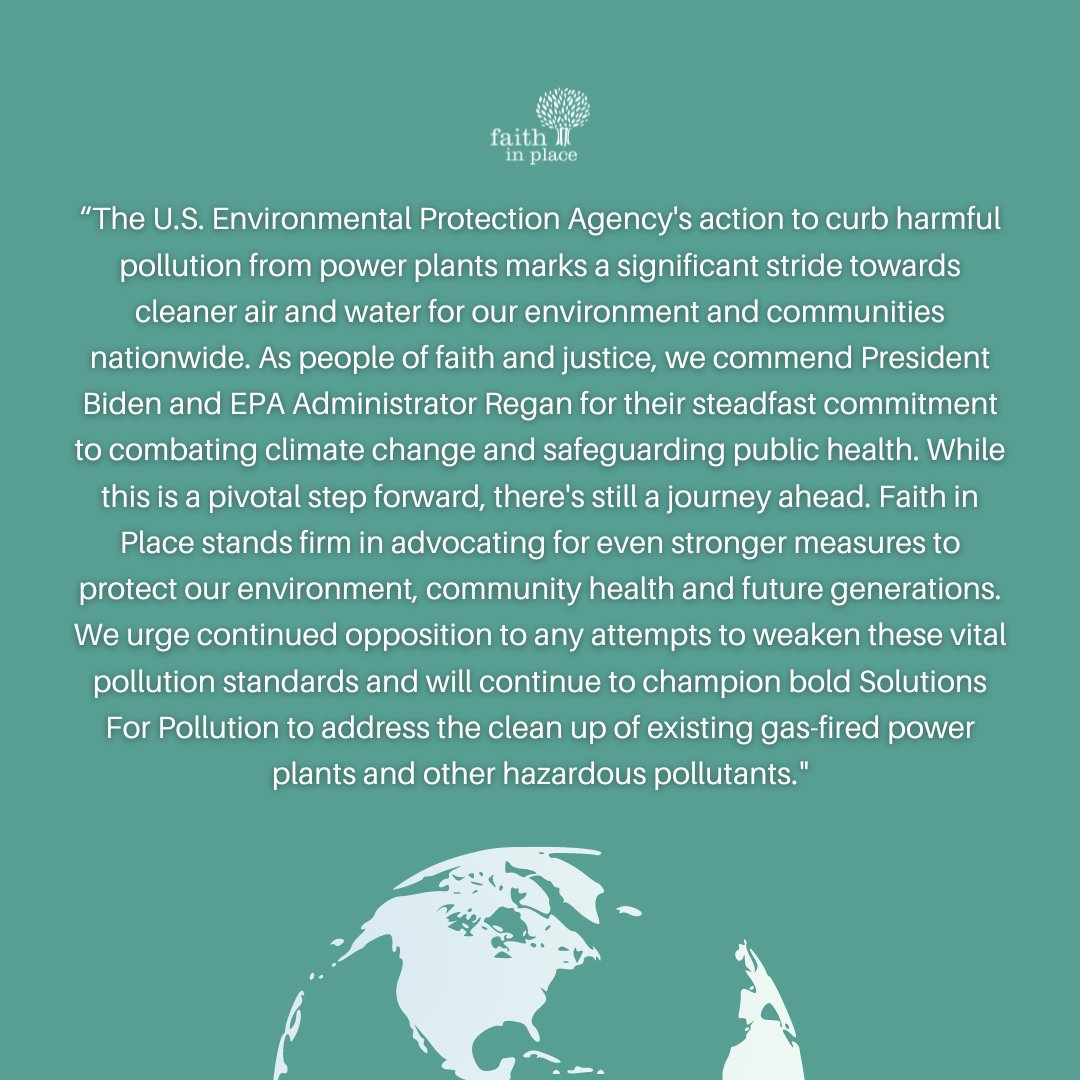 Our statement on the new U.S Environmental Protection Agency (EPA) standards announced today. #CutClimatePollution #SolutionsForPollution