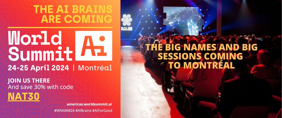 Le 25 avril, retrouvez Natalie Mayerhofer de l’ÉIAS au panel «How should we prepare for the era of an augmented workforce?» durant le World Summit AI Americas.

L'ÉIAS vous offre 30 % sur les frais d’inscription. Code promo : NAT30. 

#WSAIAM24
#AIBrains
#AIForGood