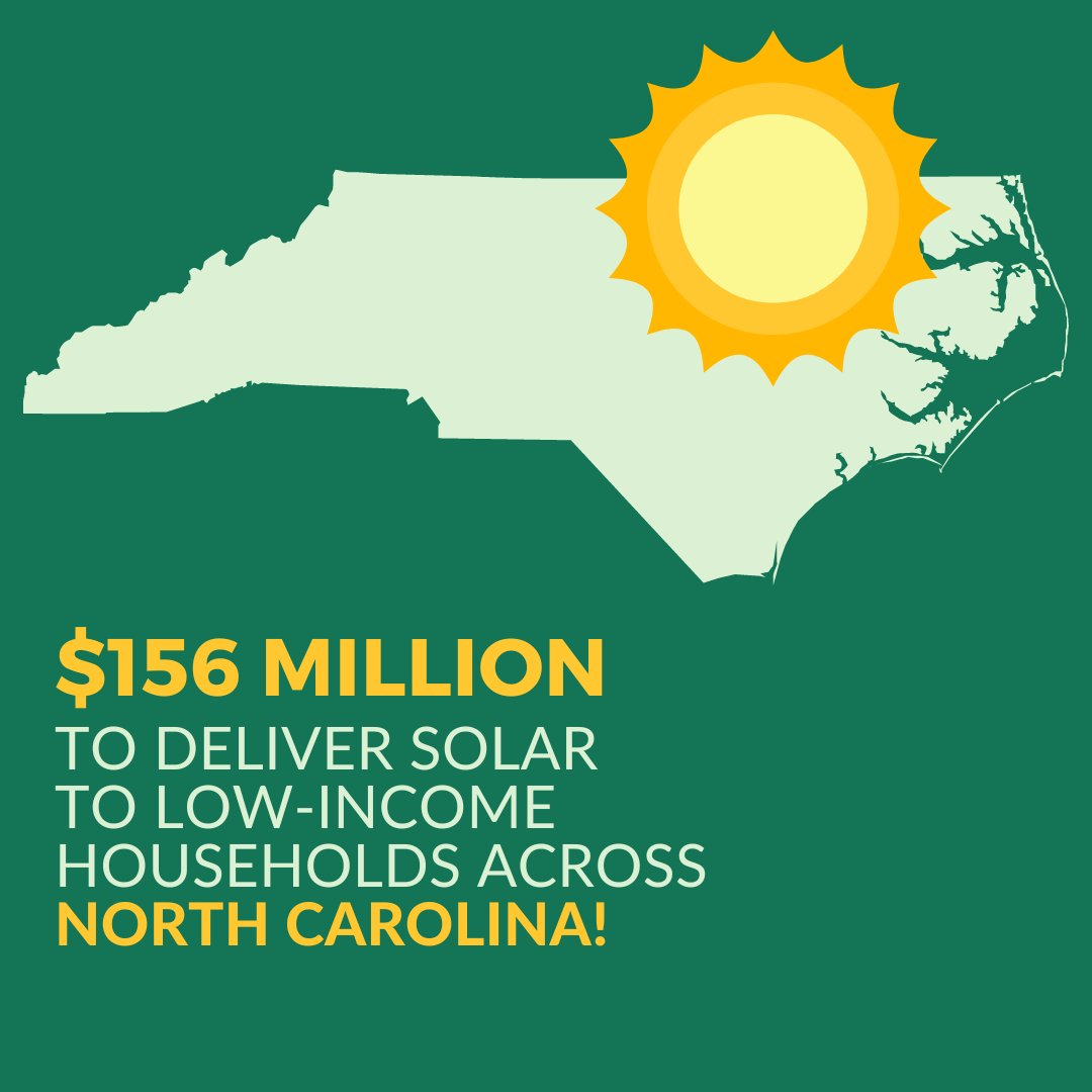 EXCITING EARTH WEEK NEWS: Investments from @EPA’s #SolarForAll program will reduce pollution, improve public health, & increase power resiliency in disadvantaged communities & low-income households across North Carolina. #ActOnClimate #GGRF ☀️ Learn more: ow.ly/2jr050RlAV4