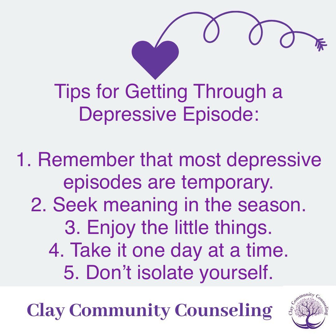 MichelleAtCCC's tweet photo. #Depression #MDD #MajorDepressiveDisorder #MentalHealthAwareness #MentalHealth #ClayCommunityCounseling #MentalHealthMatters #MentalHealthTips #MentalHealthJourney #MentalWellnessJourney #MentalHealthRecovery #MentalHealthAdvocate #MentalHealthWarrior #MentalHealthIsHealth https://t.co/YOLgD9IJaC