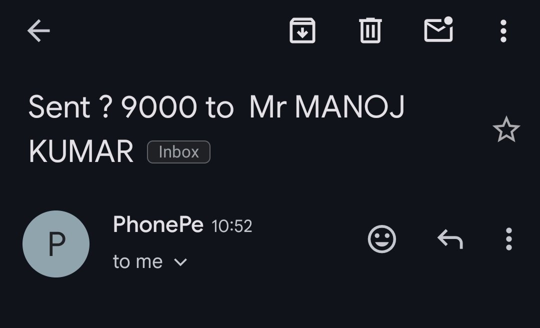 PRAKHER1's tweet photo. @PhonePe -> Production bug. ₹ symbol not rendering properly in the subject line of emails. https://t.co/LmBHXi4npk