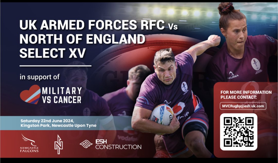 Fantastic article in @TheNorthernEcho  about our upcoming @ArmedForcesDay  Rugby Event at Kingston Park, the home of @FalconsRugby  on 22nd June.

thenorthernecho.co.uk/news/24277128.…

Tickets available here:
linktr.ee/militaryvscanc…

@RAF_Luton 
@DirectorDCDC 
@ukafrugbyleague 
@esh_group