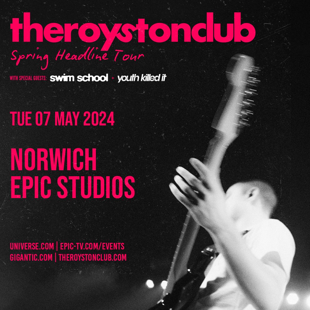 📣 JUST ANNOUNCED: @weareswimschool and @YOUTHKILLEDIT are supporting @TheRoystonClub next month, an incredible line-up for any indie fan Book tickets now 🎫 ow.ly/O0tV50Ro1Sp