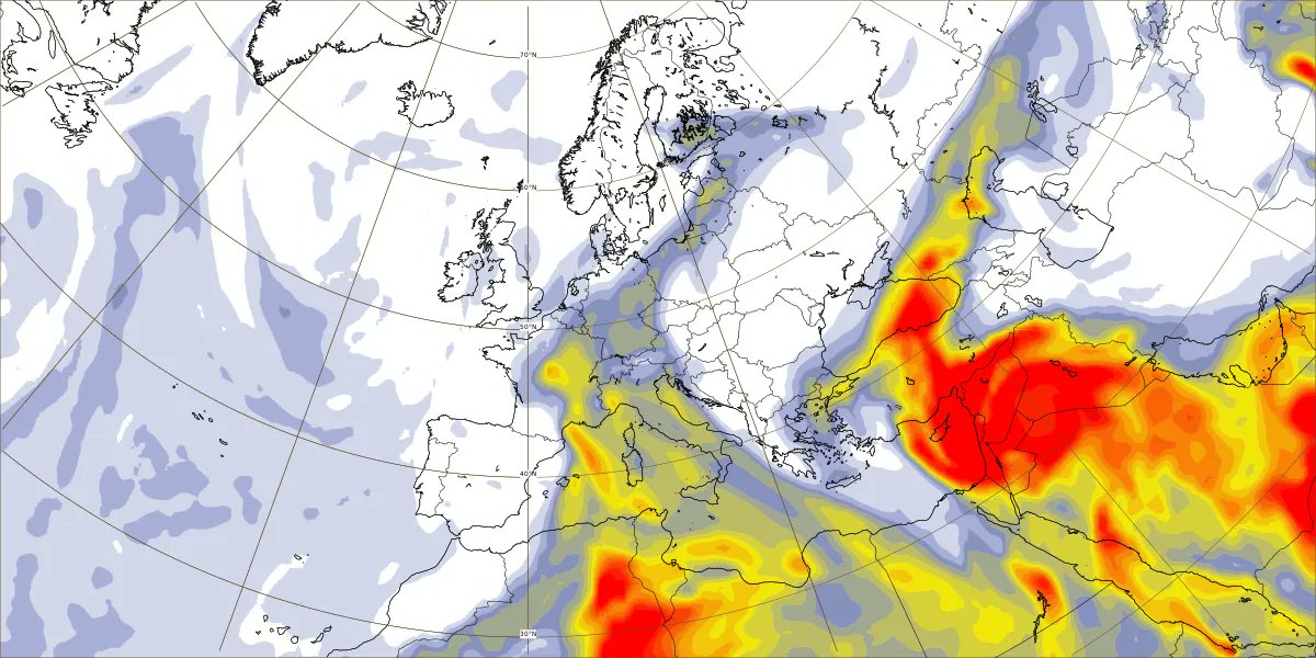 Joackiie's tweet photo. Ein gewaltiger #Sandsturm zieht über China und Korea ostwärts nach Japan.

Wir bekommen auf Dienstag wieder #Saharastaub... https://t.co/RrAy8A39qD