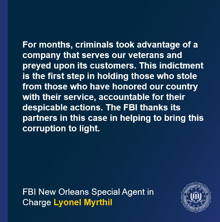 #FBINewOrleans joins the @USAO_WDLA for the announcement of 21 individuals indicted in a scheme targeting bank customers that ended up draining thousands of dollars from their accounts.  ow.ly/NNij50RohGh