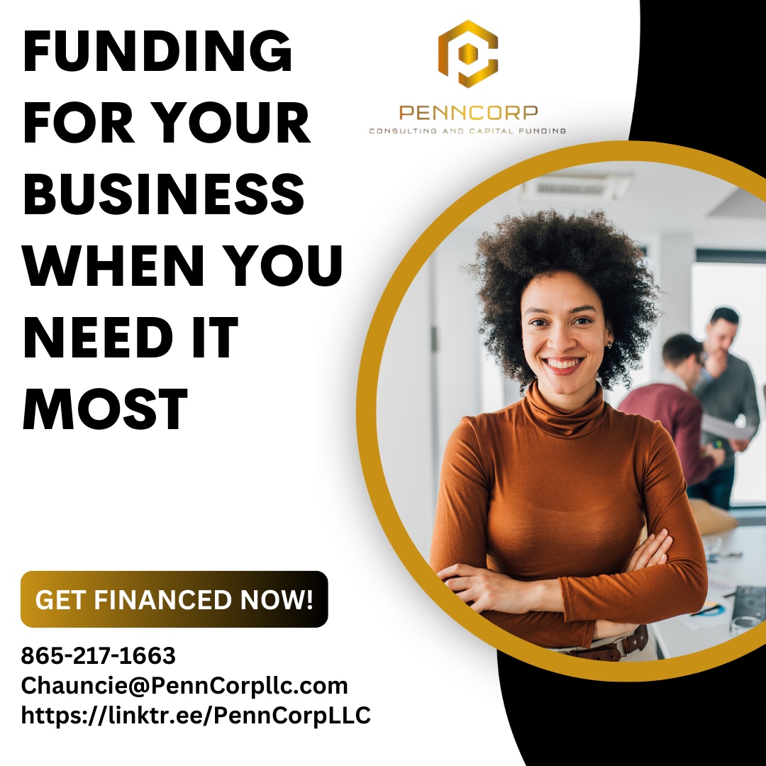 Unlock the door to financial growth! 🚀 Get funded when your business needs it most. 

Contact us today to get started!

🌐 linktr.ee/PennCorpLLC

#PennCorpLLC #realestate #fixmycredit #credittips #crediteducation #learnyourworth #finance #businesscedit #funding