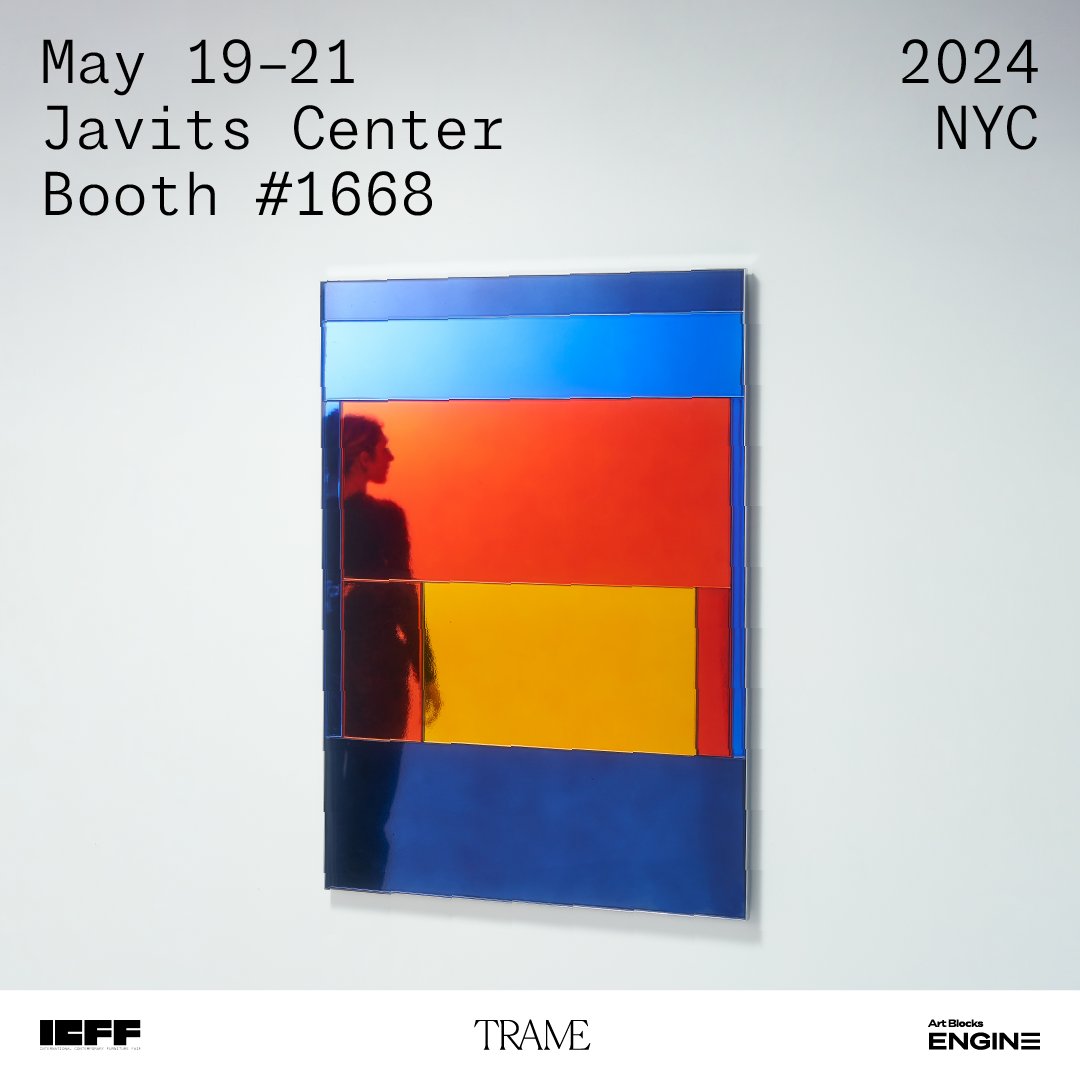 Learn. Design. Create. 

Join us at @ICFF for an interactive experience with @martingrasser's beautiful Portraits collection of Venetian glass mirrors. Explore the algorithm and create a design that is personal to you. 

See you in May! 🤝 @artblocksengine