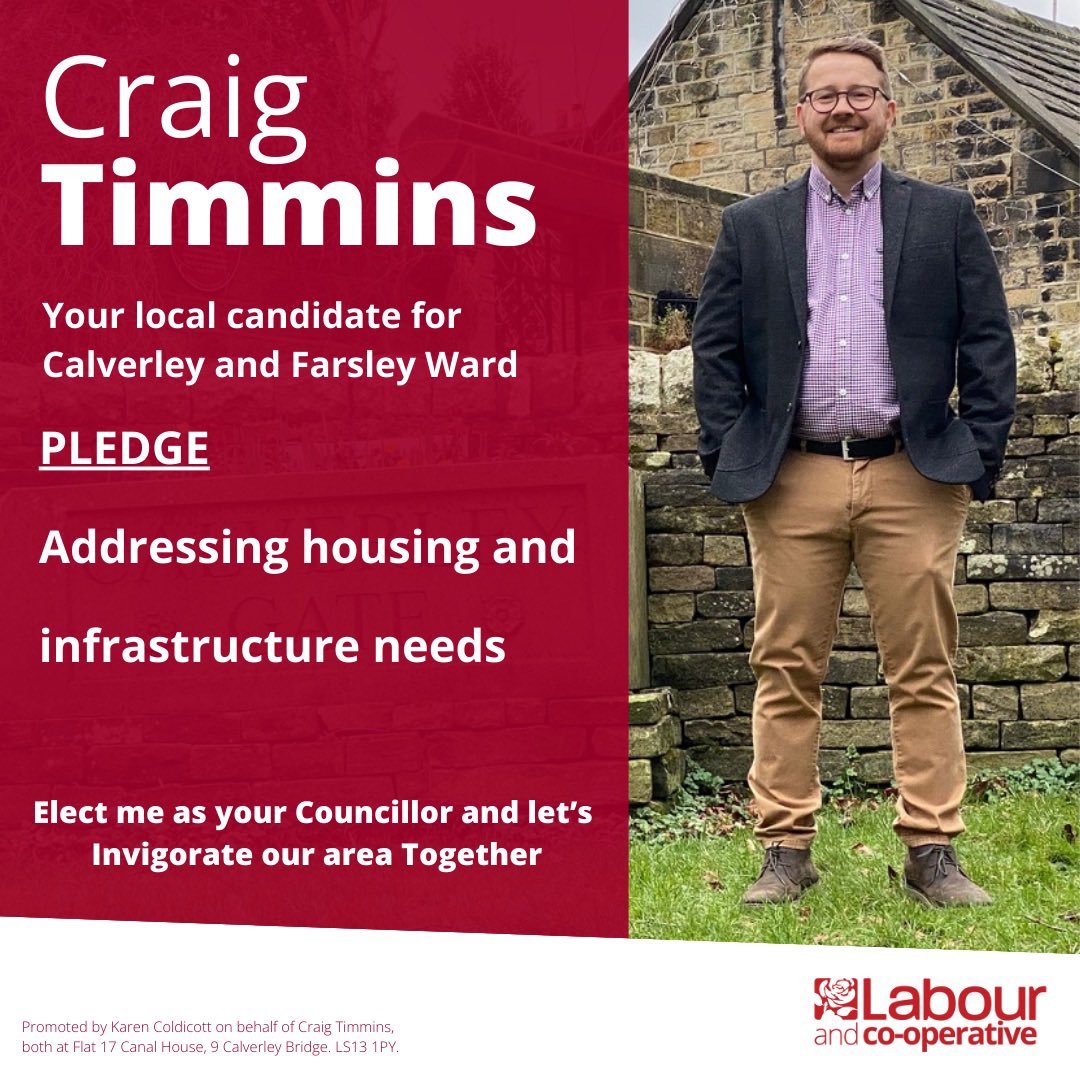 Too often developments locally are not what is needed for the area and do not bring enough benefit for residents.

We are in need of council/ social housing and smaller housing that allows people to get on the ladder for the first time.

#calverley #farsley #pudsey #rodley