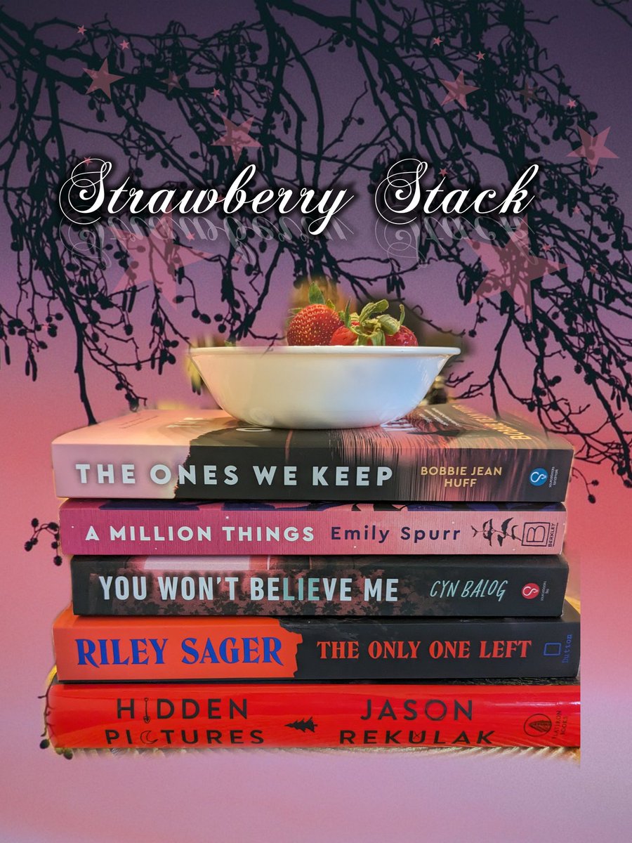 #bookstack #sff #pinkbooks #redbooks #strawberry