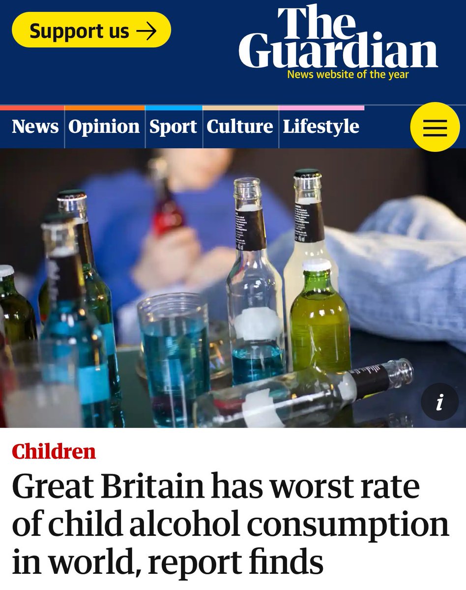 It’s no coincidence that Britain is also the ONLY country stupid enough to leave the EU. No wonder the kids are on the sauce; they had no say in the ruination of the nation!