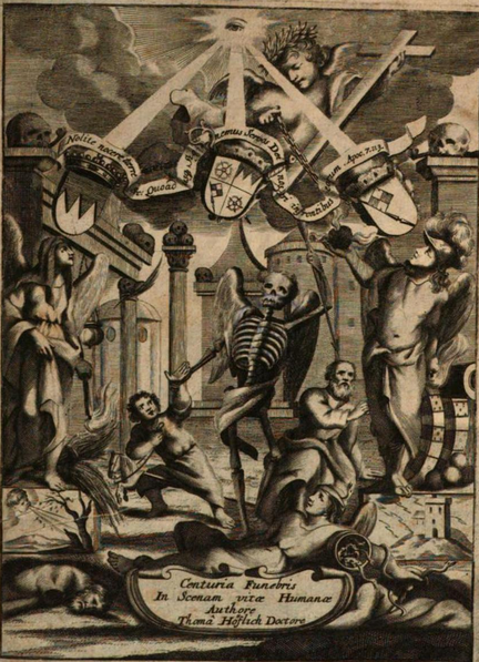 AntigoneJournal's tweet photo. Came across a disconcertingly jingly line from Thomas Höflich (1686):
Memento in momento te tradi monumento.
Remember that in an instant you are put in your tomb. https://t.co/vD1MnYRab5
