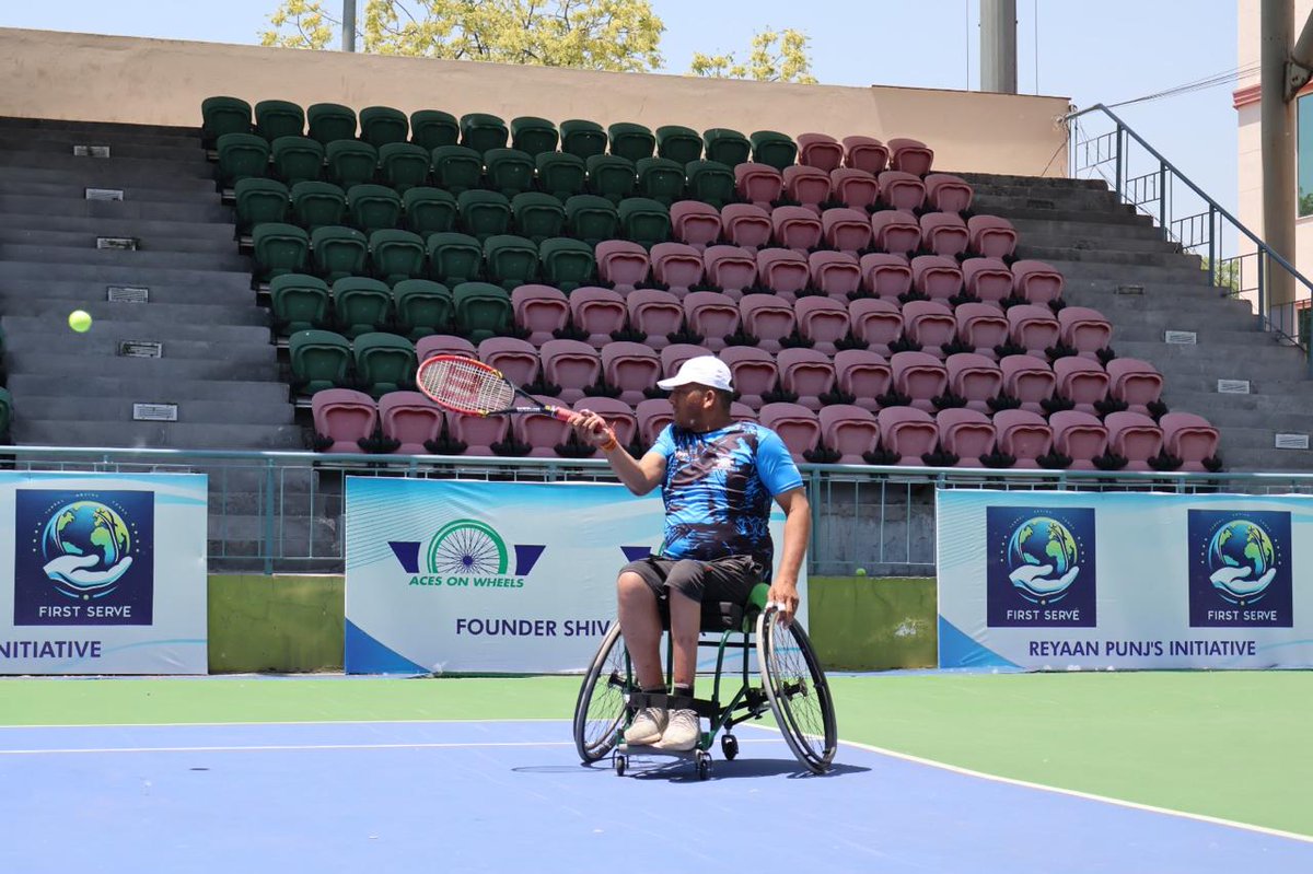 AITA Wheelchair Tennis Championship Semifinals: Top seeds clash in Men's & Women's Singles for a shot at the finals...🙌🎾 Check out some action photos from today's QF matches. Doordarshan – DD Sports is covering the Finals of the Championship. #AITA #WheelchairTennis #Semis