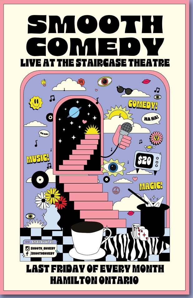 HELLO X! Smooth Comedy is back tomorrow at the world famous Staircase Theatre in sunny Hamilton, Ontario! I know all of you X users love a nice time, so come on out! #hamont #nice #comedyshow