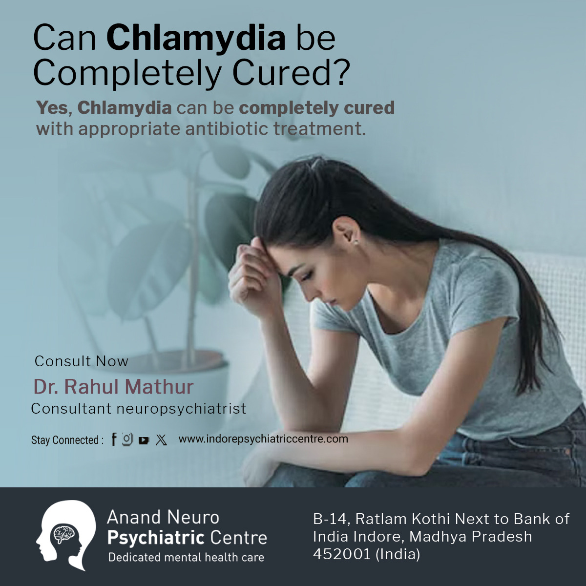 AIndoreb's tweet image. Chlamydia is a type of bacteria that can cause an infection, mostly spread through sexual contact. It's one of the most common sexually transmitted infections (STIs).

Read More: lnkd.in/dwT92q7i, Call: 8818812800
#Chlamydia #sexuallytransmittedinfection #sexualproblem