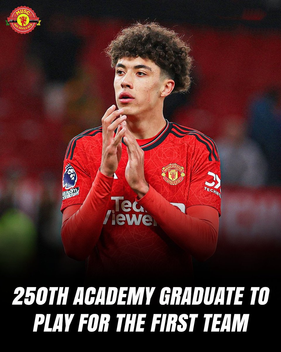 Ethan Wheatly was the 250th academy graduate to play for Manchester United's first team. The club have had at least one academy graduate in every matchday squad since 1937. #manchesterunited #MUFC #ManUnited #ManUtd