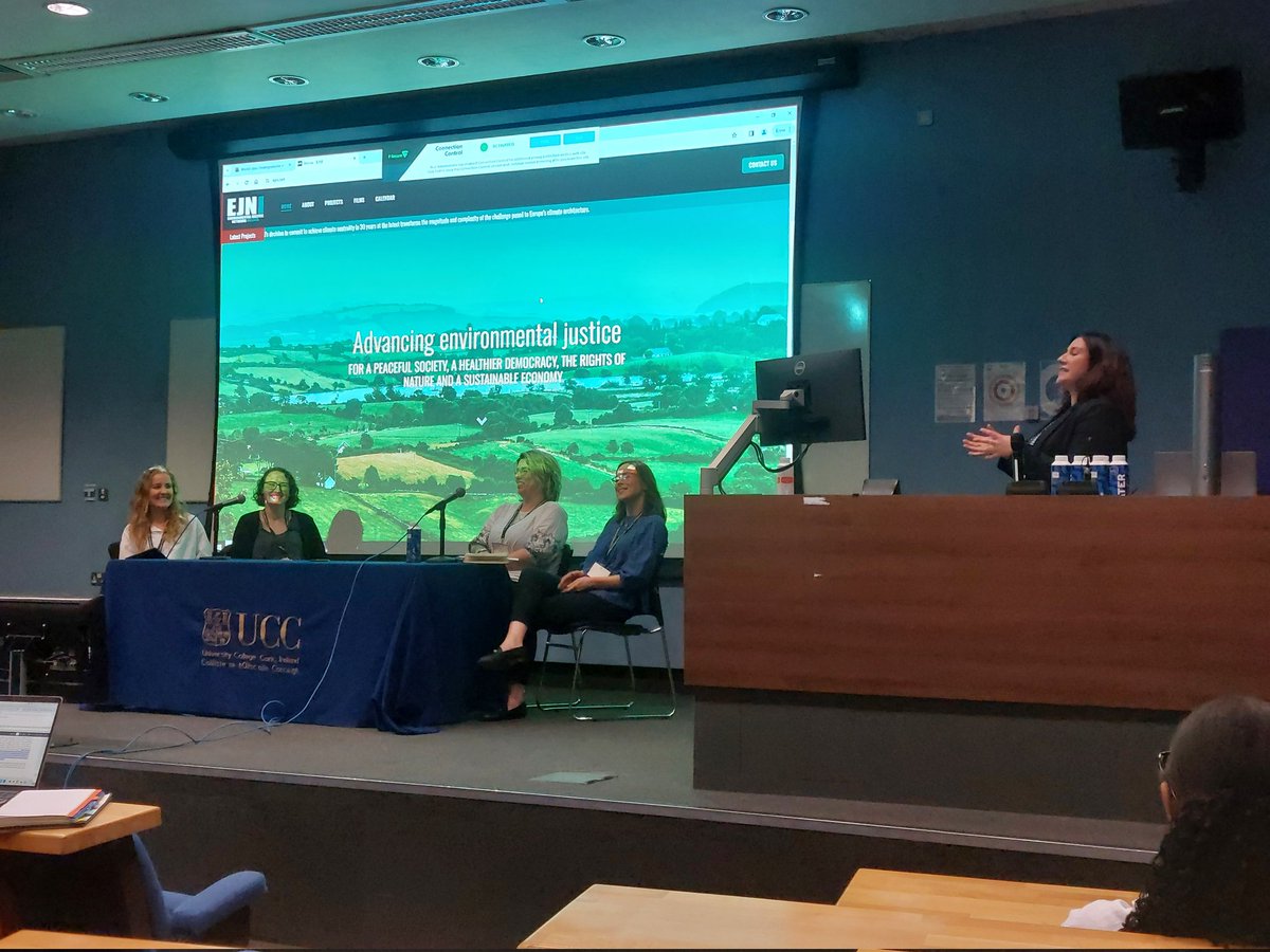 Fascinating discussions raised by @EJNI_Online this afternoon at the Environmental Law Conference @UCC_Ireland about our shared, all island environmental issues.