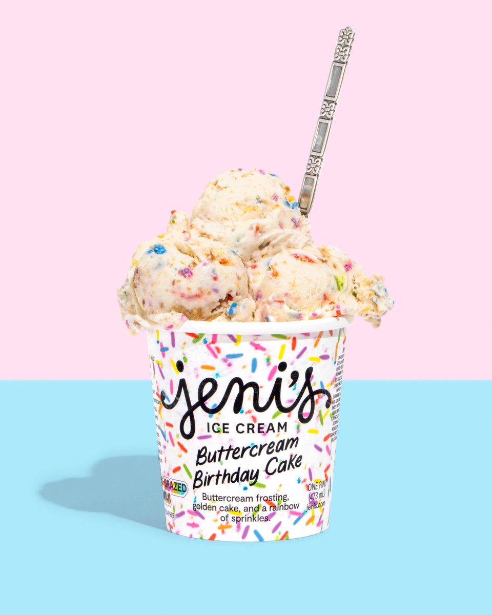 Happy Buttercream Birthday Cake to us all!🎂 Our buttercream frosting, golden cake, sprinkle-laden ice cream is back in shops + here to stay. Catch this flavor by the scoop and pint in shops nationwide, all year round. So you can party like it’s your birthday, even when it’s not.