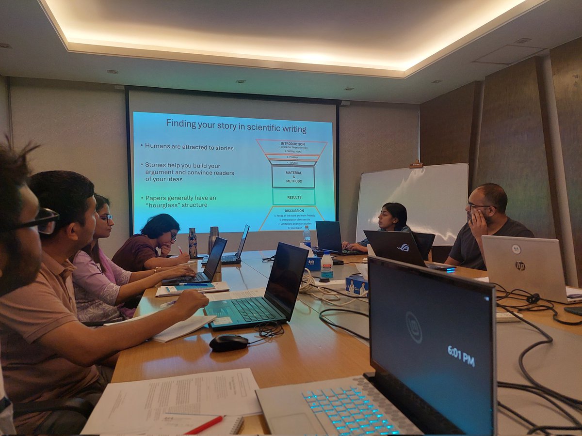 We discussed the evolution of scientific papers from 1665-2024, read the first paper on genomic epidemiology and wrote each of our abstracts in 20 minutes to jot ideas down. 10/10 trainees would recommend learning the essentials of science writing from <a href="/senjutisaha/">Senjuti Saha, PhD | সেঁজুতি সাহা</a> <a href="/yogihooda88/">Yogesh Hooda</a>.
