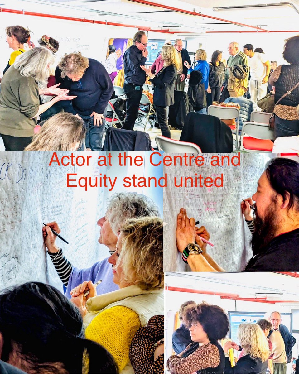 A full/inspirational meeting on Mon with @EquityLondonSth @EquityNorthLdn Participants writing feedback to the 7DP trustees. Click here to engage with us further actoratthecentre.com/save-the-actor… - Add your feedback. We need to return actors & affordable/accessible training to 1a Tower St