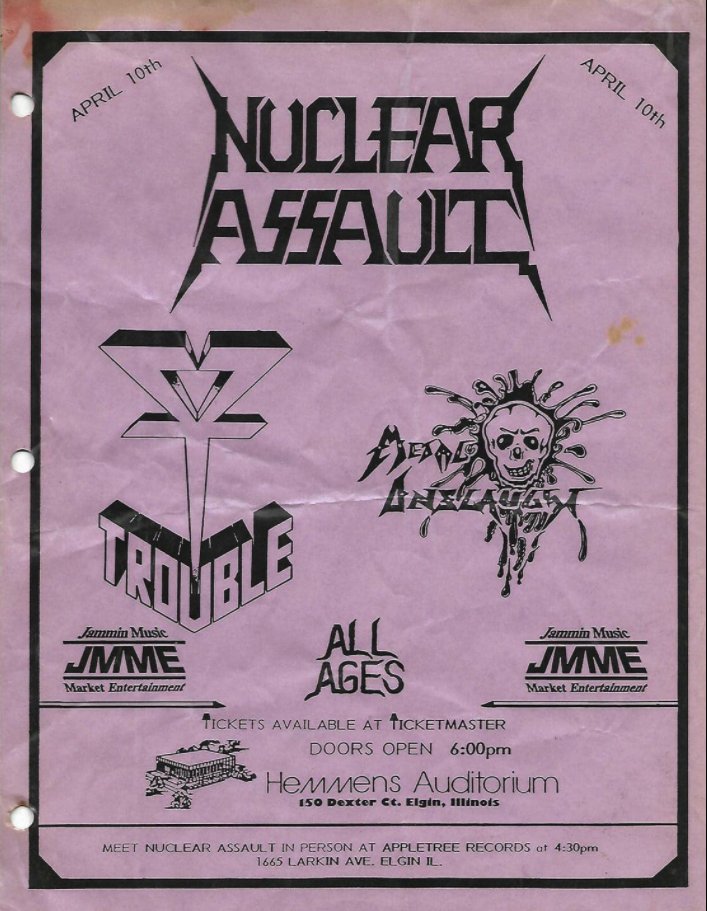 Trouble w/ NuclearAssault in 1987 ¥
+ Metal Onslaught in Elgin, IL 
#TBT #troublemetal #trouble #LiveMusic #concerts #heavymetal #doommetal #waybackwhen@