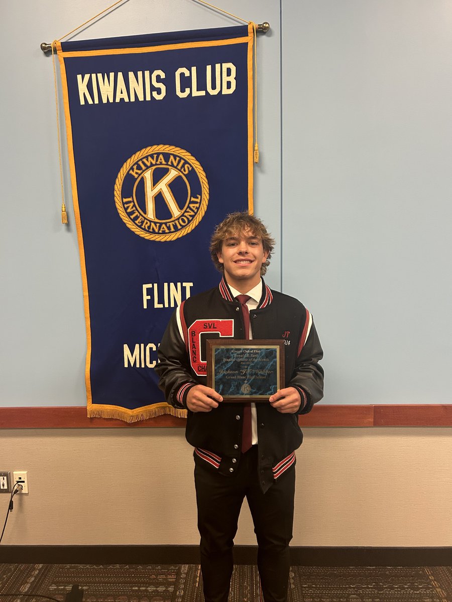 Congratulations @jtwebber18 for being selected as Flint Kiwanis Athlete of the Month #DarkSide