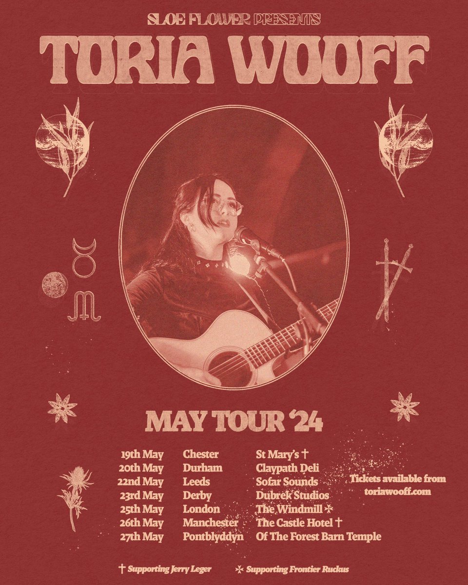 IT’S TOUR TIME BABY!! 🖤 I cannae wait!!! 19th May - Chester 20th May - Durham 22nd May - Leeds 23rd May - Derby 25th May - London 26th May - Manchester 27th May - Pontblyddyn Who’s joining me? 🌞 Tickets available from toriawooff.com ✨