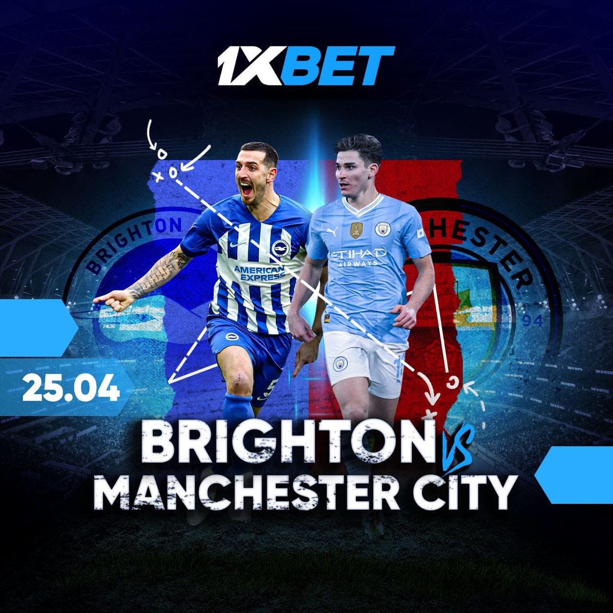 🏴󠁧󠁢󠁥󠁮󠁧󠁿 Will Brighton cause problems for City? Will De Zerbi be able to make his mark in the championship race, or will injuries ru¡n Brighton plans? Bet on the favorites and earn with 1xBet! Sign up: tinyurl.com/ye22n4tk Promo Code: Pharaoh1x